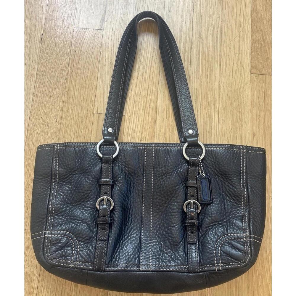 Coach Chelsea F12339 Black Pebbled Leather Shoulder Bag